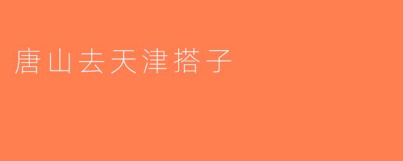 唐山去天津搭子