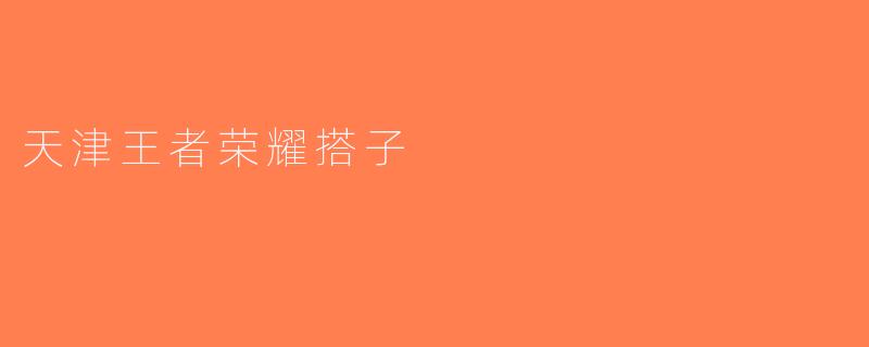 天津王者荣耀搭子
