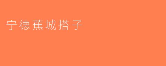 宁德蕉城搭子