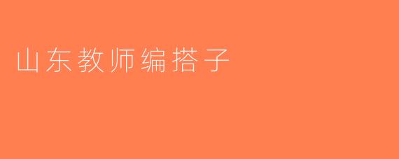 山东教师编搭子