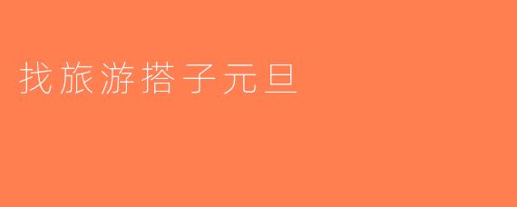 找旅游搭子元旦