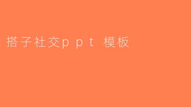 搭子社交ppt模板