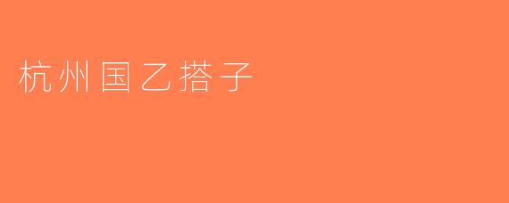 杭州国乙搭子