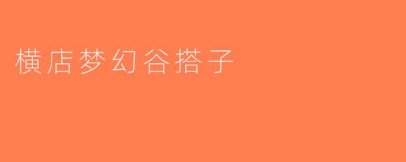横店梦幻谷搭子