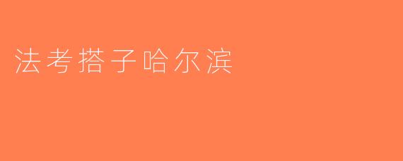 法考搭子哈尔滨