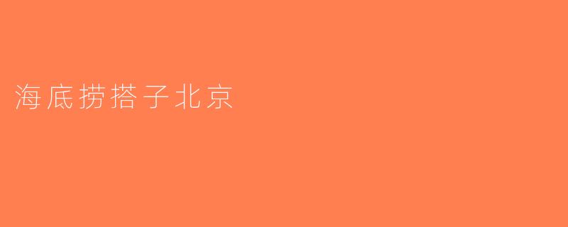 海底捞搭子北京