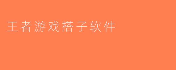王者游戏搭子软件