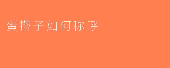 蛋搭子如何称呼