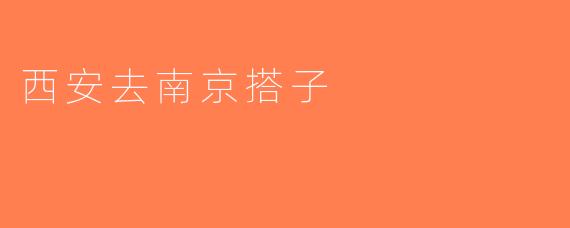 西安去南京搭子