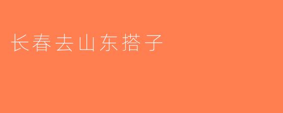 长春去山东搭子