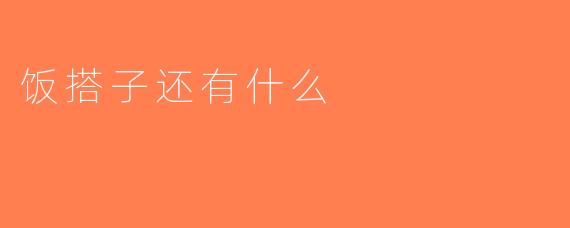 饭搭子还有什么