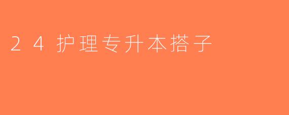 24护理专升本搭子