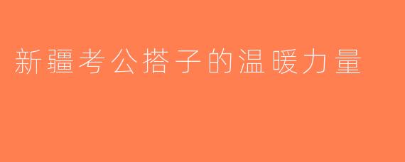 新疆考公搭子的温暖力量