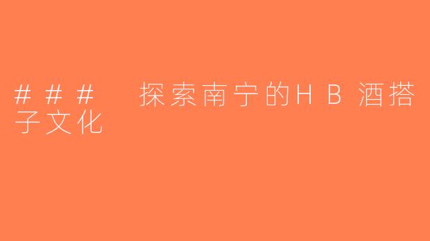 ### 探索南宁的HB酒搭子文化