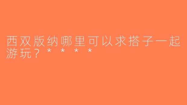 西双版纳哪里可以求搭子一起游玩？****