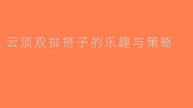 云顶双排搭子的乐趣与策略