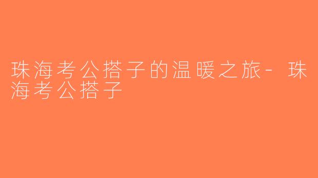 珠海考公搭子的温暖之旅-珠海考公搭子