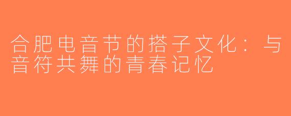 合肥电音节的搭子文化：与音符共舞的青春记忆