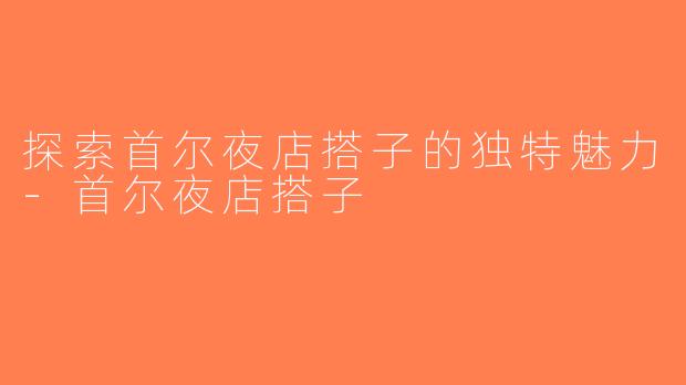 探索首尔夜店搭子的独特魅力-首尔夜店搭子