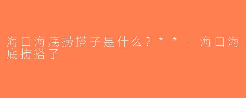 海口海底捞搭子是什么？**-海口海底捞搭子