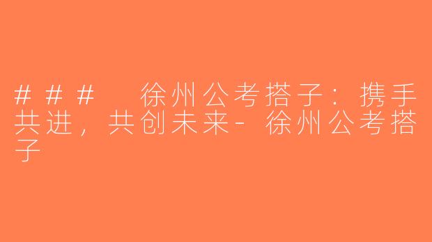 ### 徐州公考搭子：携手共进，共创未来-徐州公考搭子