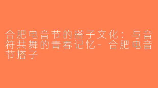 合肥电音节的搭子文化：与音符共舞的青春记忆-合肥电音节搭子