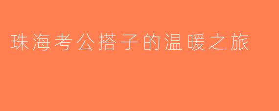 珠海考公搭子的温暖之旅