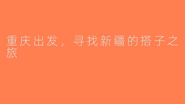重庆出发，寻找新疆的搭子之旅