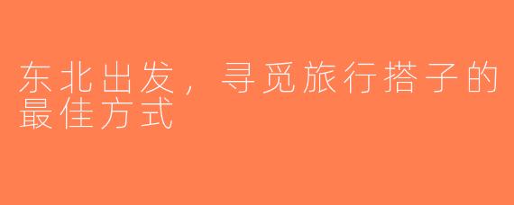 东北出发，寻觅旅行搭子的最佳方式