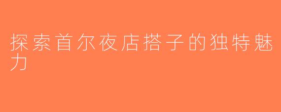 探索首尔夜店搭子的独特魅力