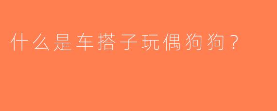 什么是车搭子玩偶狗狗？