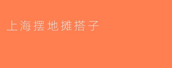 上海摆地摊搭子