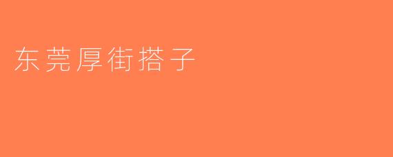 东莞厚街搭子