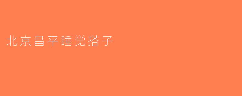 北京昌平睡觉搭子