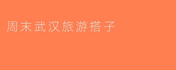 周末武汉旅游搭子