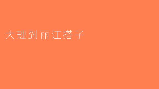 大理到丽江搭子