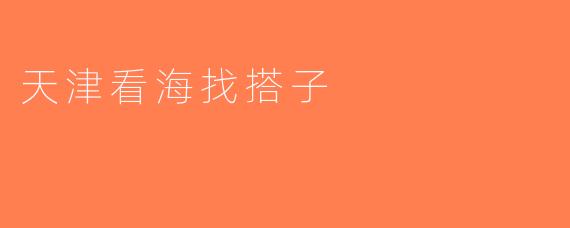 天津看海找搭子