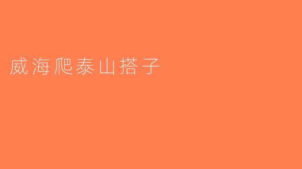 威海爬泰山搭子