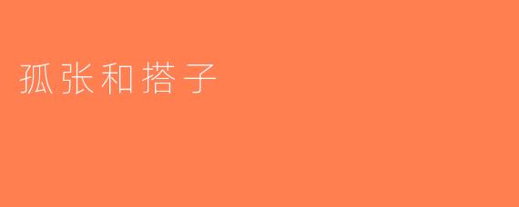 孤张和搭子