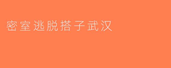 密室逃脱搭子武汉