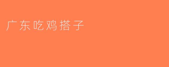 广东吃鸡搭子