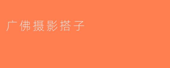 广佛摄影搭子