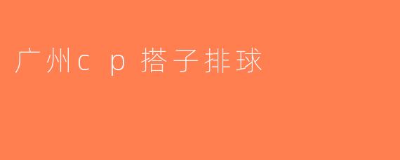 广州cp搭子排球