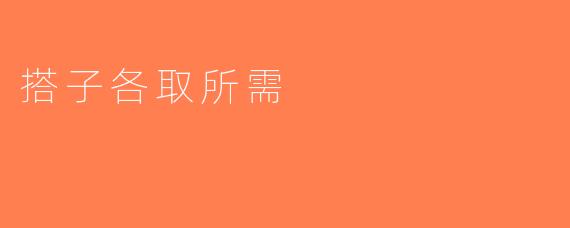 搭子各取所需