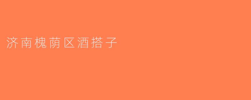 济南槐荫区酒搭子