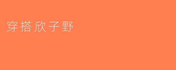 穿搭欣子野