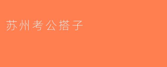 苏州考公搭子