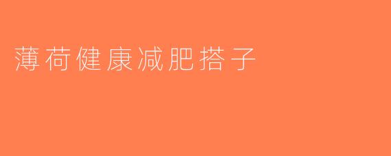 薄荷健康减肥搭子