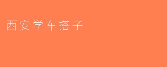 西安学车搭子