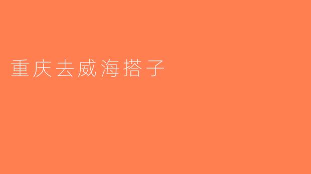 重庆去威海搭子